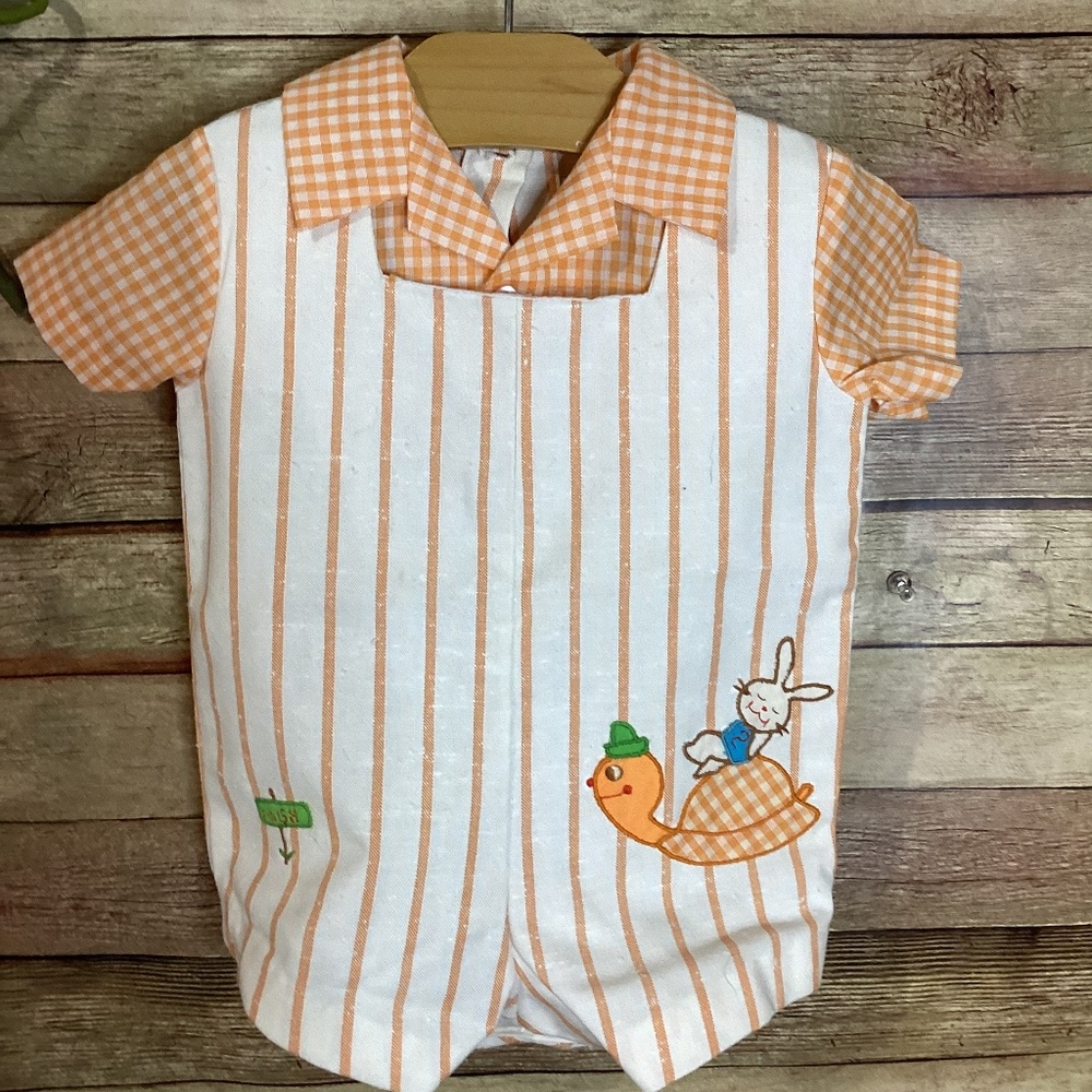 VINTAGE 80’s Nannette Baby Boy Romper Size 6-9 months